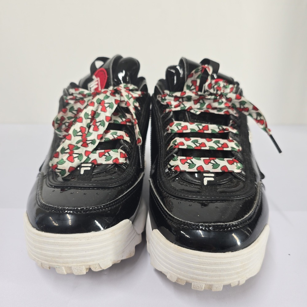 Fila Disruptor 2 Patent Cherry Lace Platform Chunky Sneakers‎ Women US 9.5 - Picture 2 of 5